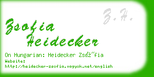 zsofia heidecker business card